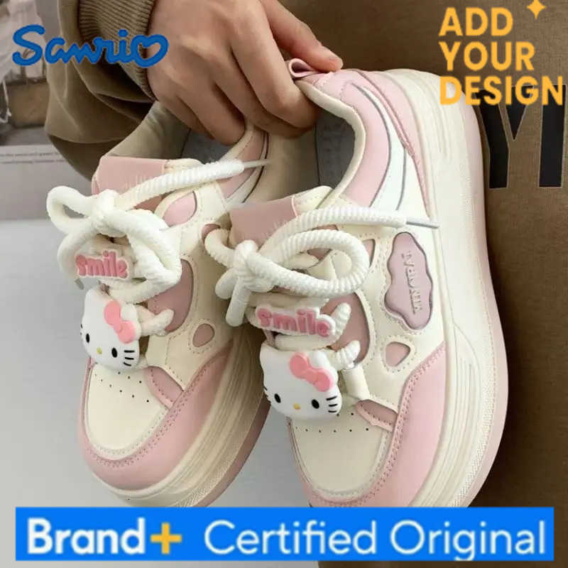 Sanrio Y2K Girl Hello Kitty Skate Shoes Student Children The Spring and Autumn Annals Breathable Waterproof Casual Shoes New Kit H251223