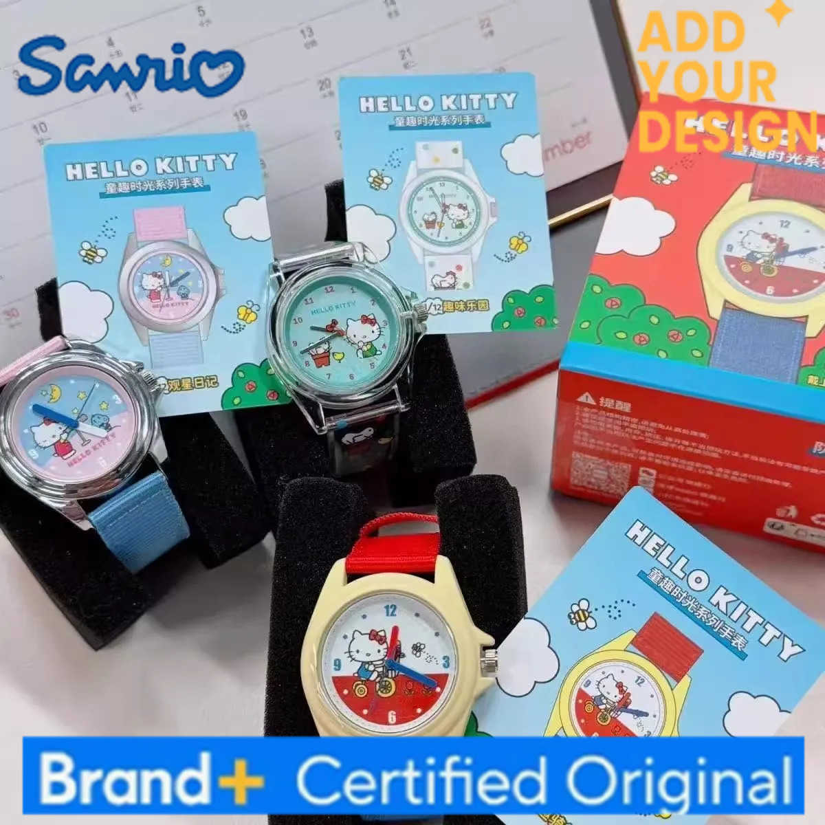 Sanrio New Genuine Hellokitty Childhood Fun Series Watch Blind Box Kt Cat Watch Mystery Box Hellokitty Anime Figure Decoration Gift Toy H251223