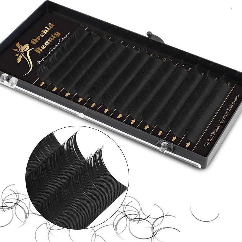 5Case/Lot Orchid Lashes Individual Eyelashes 8-15 mm Mix Premium Fake Mink Eyelash Extension Dark Black false eyelashesT251223