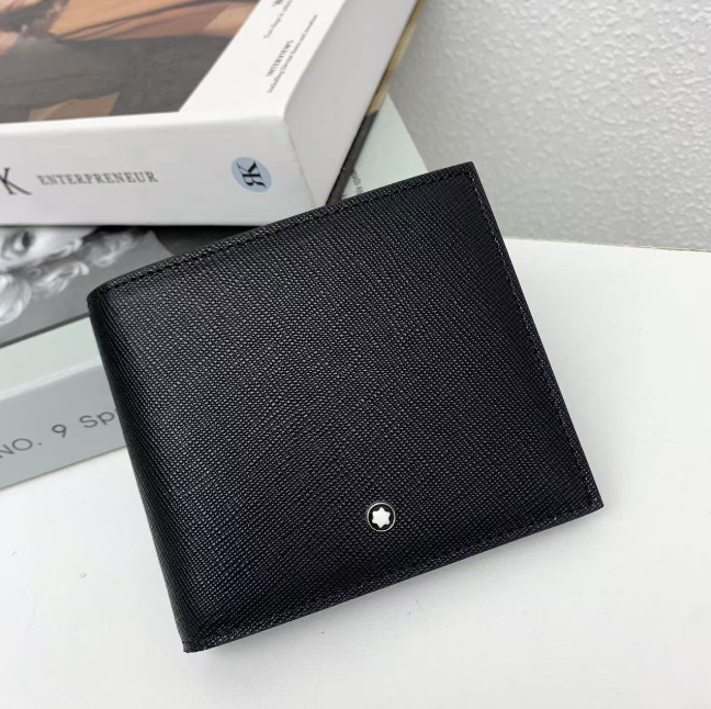 MB Designer bag charm Luxury Montblancs Wallets White Star logo Black Leather purses card holder Designer Keychains pouchs for elegant man