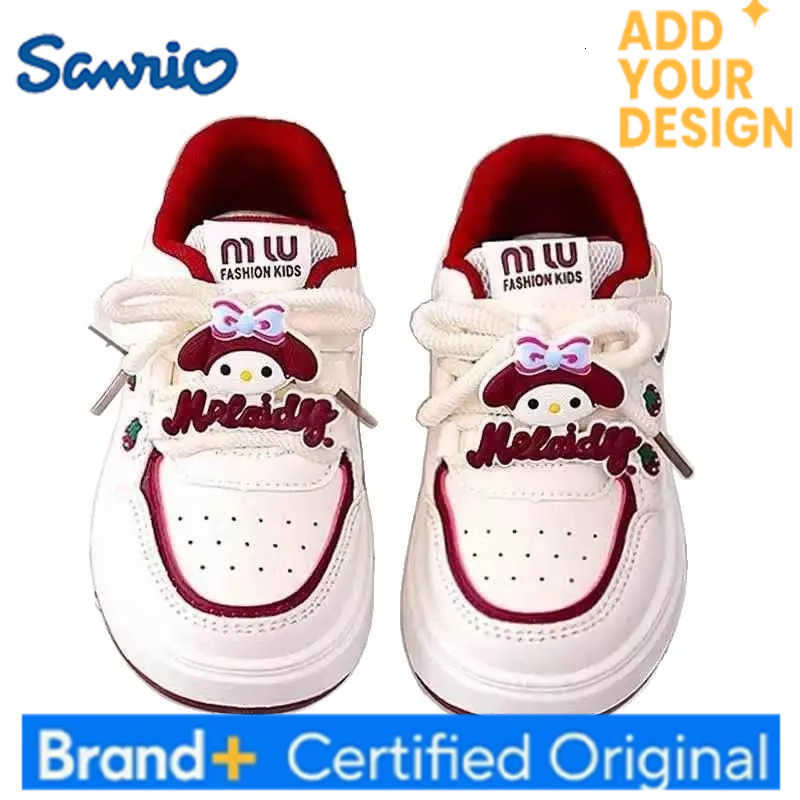 Sanrio KidsCasual Shoes Sneakers PU Leather Spring Autumn Outdoor Sport Shoes For Girls Anti-slip Breathable Pink Red Size 26-37 H251223