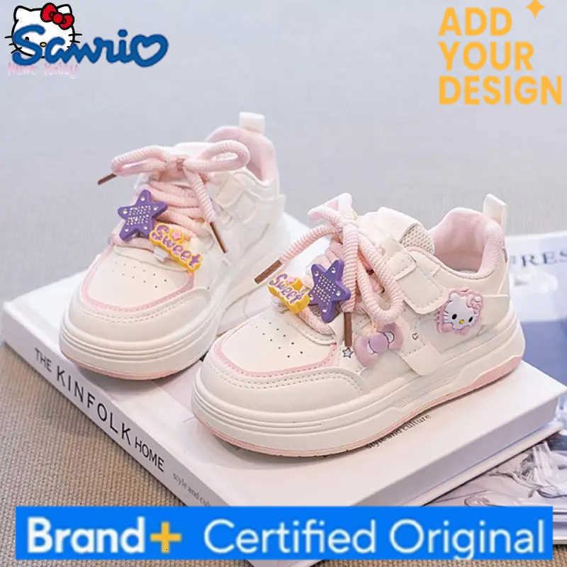 Sanrio Anime Cartoon Girls New Hello Kitty Shoes Kawaii Autumn Winter Fashion Kids Thick Sole Soft Sole Sneaker Sweet Daddy Shoe H251223