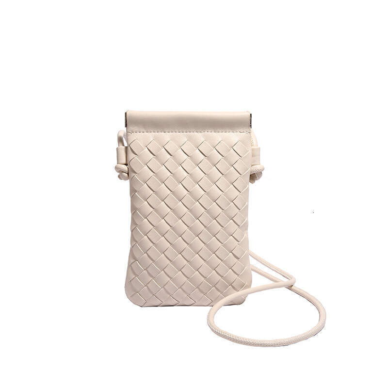 High-end Retro Woven Phone for Women 2024 Summer New Mini Shoulder Lipstick Earphone Crossbody Bag