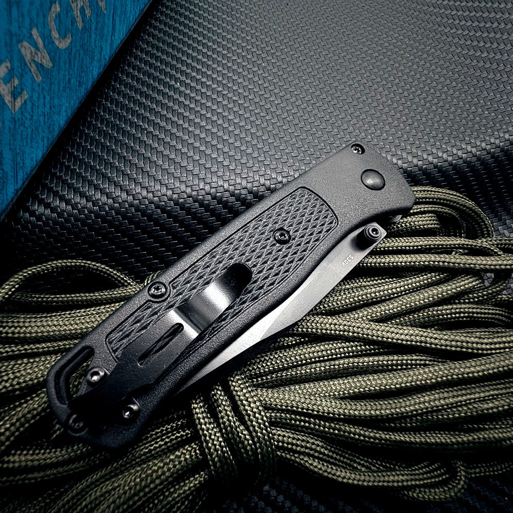 BM Bugout EDC Folding Pocket Knife Black/ White Blade Survival Tactical Knife Outdoor Facas Jackknife Hand Tools Rescue