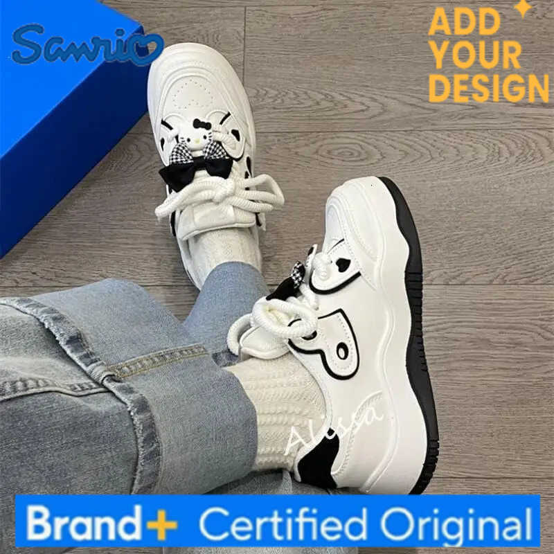 Sanrio Kawaii Sneakers Hello Kitty Casual Shoes Female Cartoon Anime Thick Bottom Shoes Cute Girls Student Womens Casual Sneakers H251223