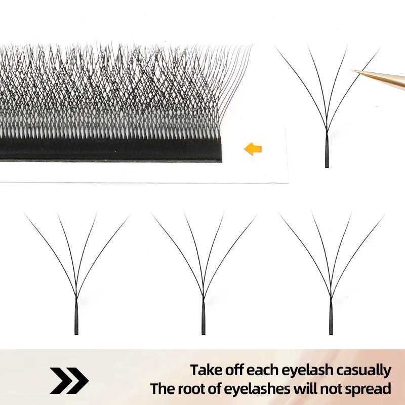 MENGLUKE W Shaped Bloom 2D 3D 4D 5D 6D 7D 8D Automatic Flowering Premade Fans Eyelash Extensions Natural yy Individual LashesT251223