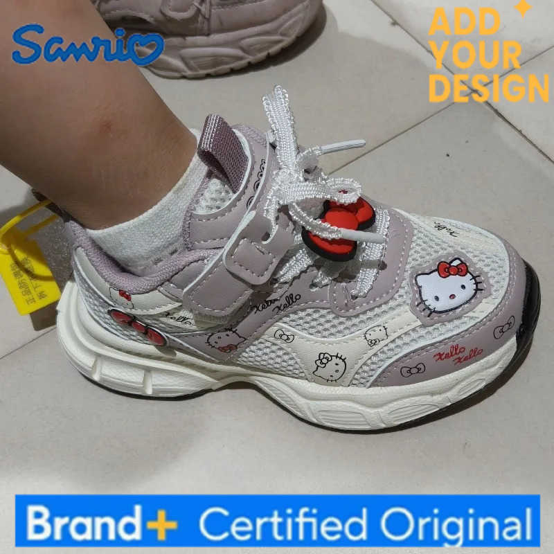 Sanrio Kawaii Hello Kitty Students Cute Cartoon Sneakers Children Non Slip Running Shoes Comfortable Flat Shoes Gift for Kids H251223