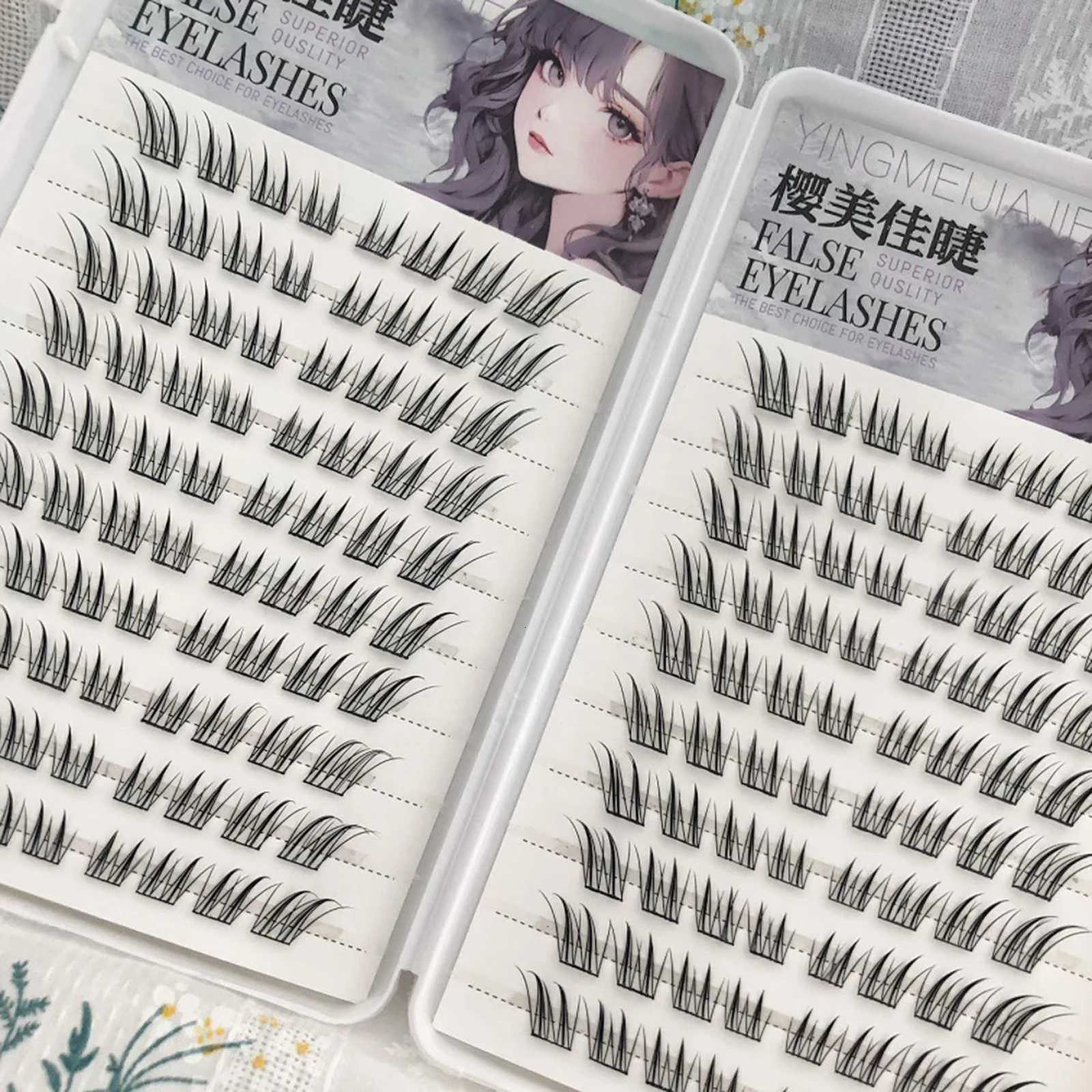 6/10/20 Rows Foxes False Eyelashes Glue-free Natural Voluminous Fiber Eyelash Extension For Daily Cosplay Perfect Eye MakeupT251223