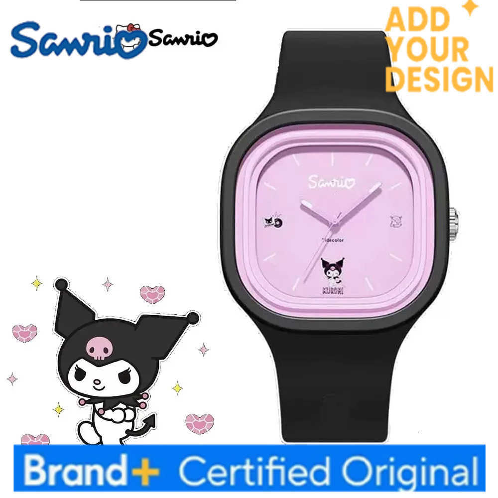 Sanrio Kawaii Hello Kitty Children Watch My Melody Cinnamoroll Student Cartoon Versatile Silicone Watch Childrens Toys Festival Gift H251223
