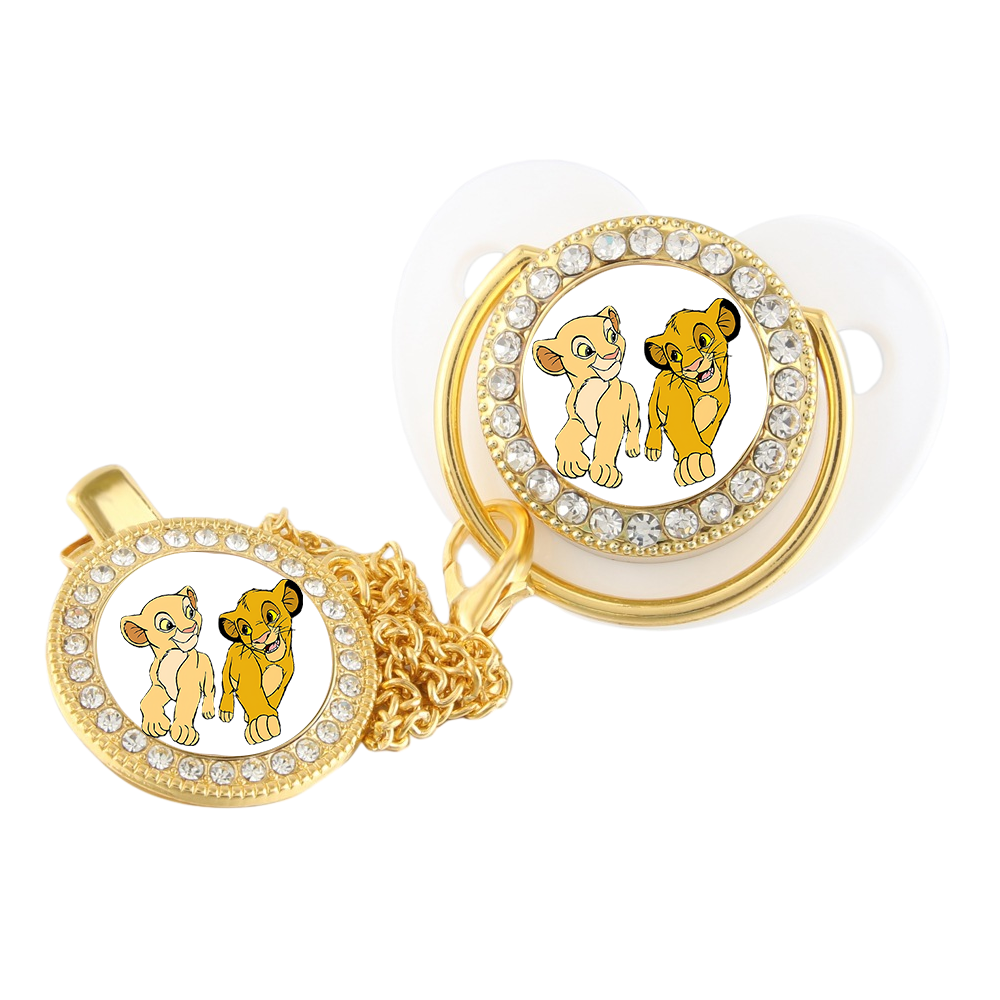 Luxurious weaning pacifier with dust cover baby nipple newborn prince and Princess baby pacifier Kawaii baby nipple gift 0 to 8M