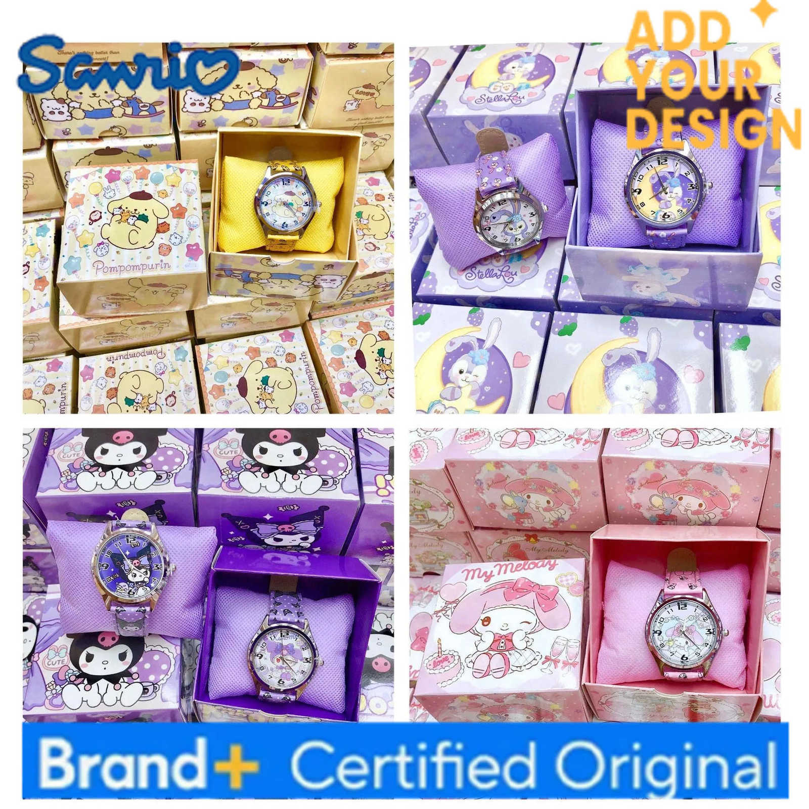 Sanrio Watch Kuromi My Melody Cinnamoroll Pompompurin Quartz Watch Holiday Birthday Children Pointer Watch Girl Kids Gifts Toy H251223