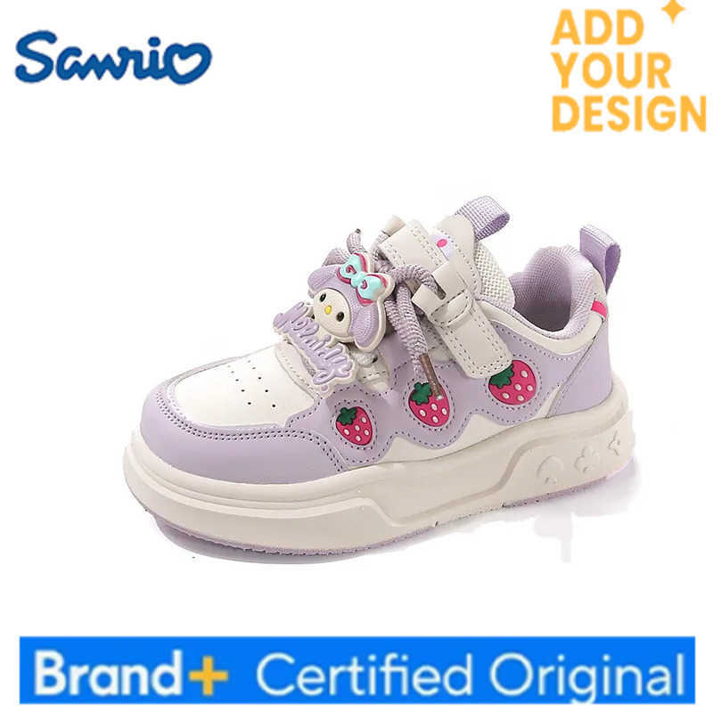 Sanrio Girls Fashion Casual Sports Shoes Cartoon Melody Print Childrens Trend Board Shoes Big Kids Anti Slip Little White Shoes H251223