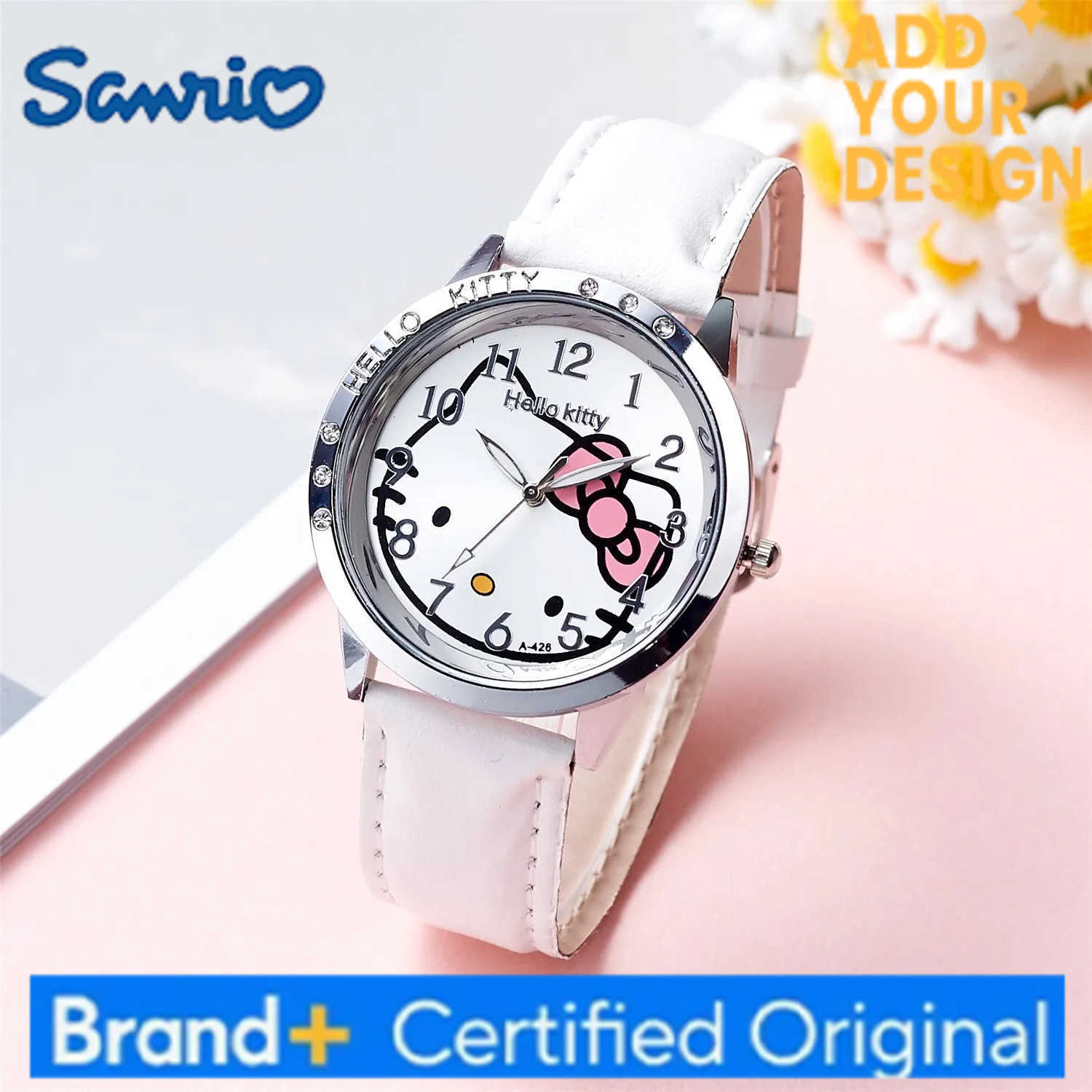 Sanrio Hello Kitty Kids Quartz Watch Women Casual Waterproof Kawaii Cartoon Watches Fashion WristWatch Birthday Gifts H251223