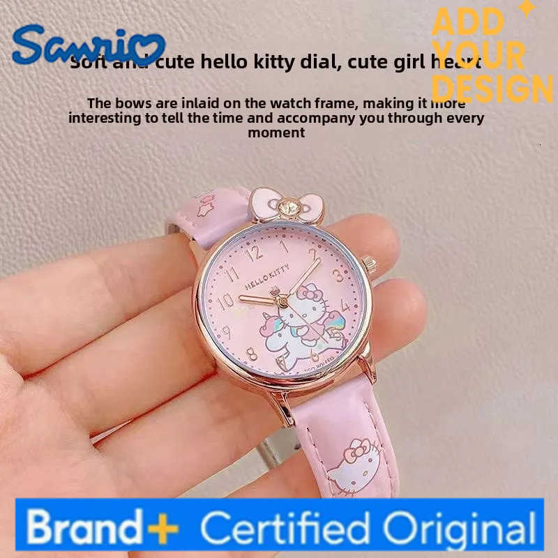 Sanrio Hello Kitty Childrens Quartz Watch Cartoon Character Cute Cinnamoroll Creative Silent Fashionable Exquisite Watch Holiday Gift H251223