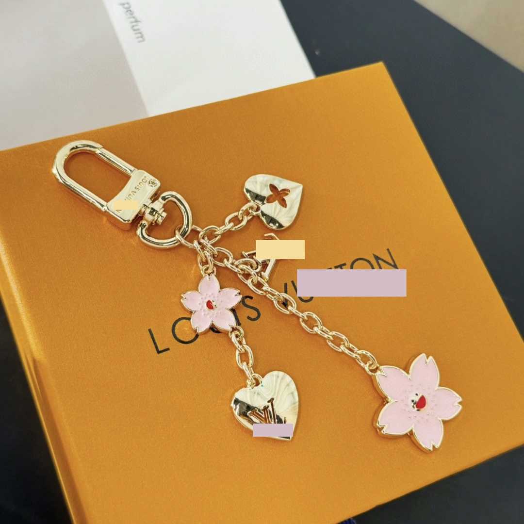 New Cherry Blossom Bag Charm Pendant Chain Pink Cherry Blossom Pendant Hanging Decoration H251222