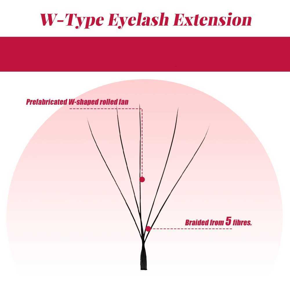 3D/4D/5D/6D/7D/8D W Shape Eyelash Extension curl C/D Premade Volume Fan False Eyelashes Natural Faux Mink Lashes Makeup SuppliesT251223