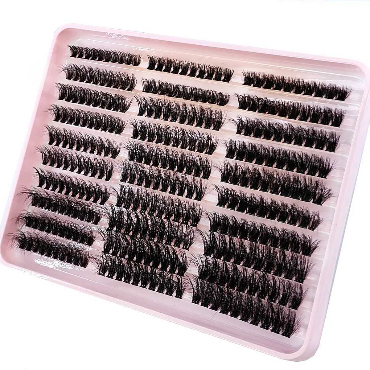HBZGTLAD 290/300Pcs Fluffy Thick Eyelash Clusters D/DD Wispy Individual Lashes 60/80/100 Mix Eyelash Extensions False EyelashesT251223