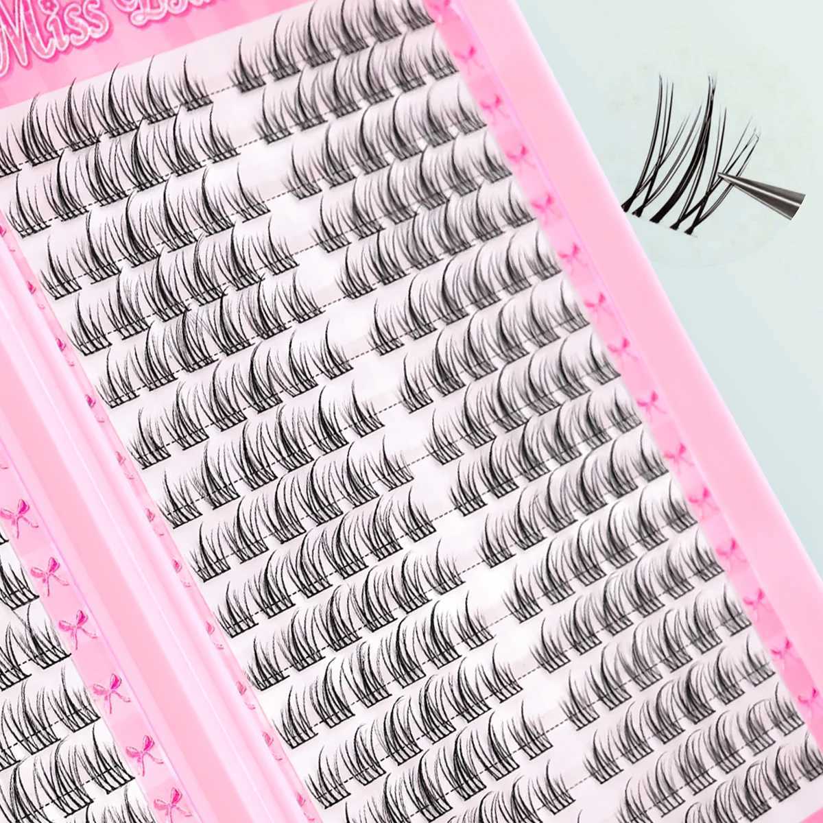 Natural Lightweight 320 Cluster False Eyelashes C-Curl Sunflower Style Reusable for BeginnersT251223