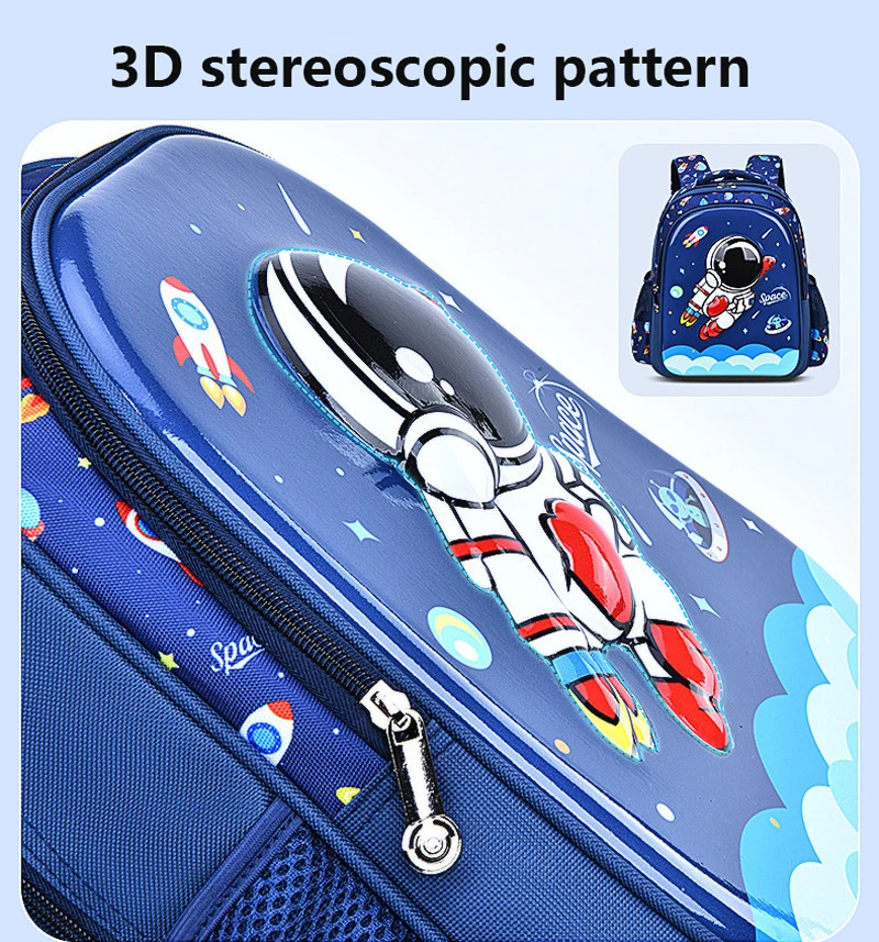 Childrens Shoulder Bag Kid Backpack Cartoon 3D Stereoscopic Astronaut Little Boy Dream Schoolbag Waterproof Elementary School 251222
