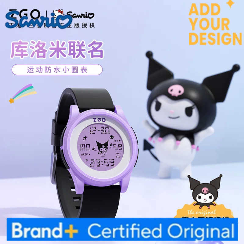 Sanrio Kuromi Kids Watch Student Multifunctional Waterproof Luminous Digital Watch Gift 8591 H251223