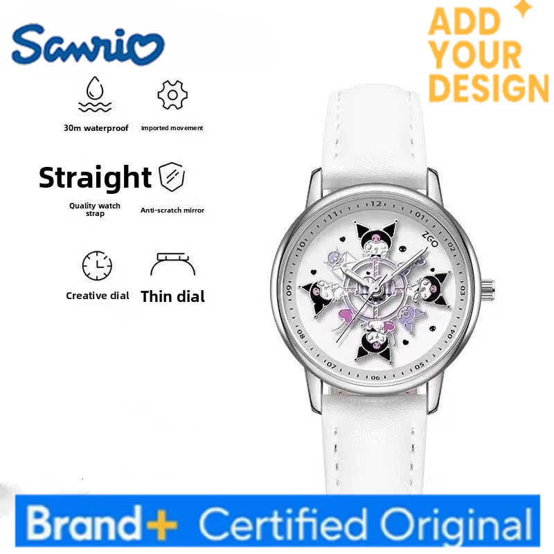Sanrio kuromi waterproof watch kawaii cartoon character cute creative exquisite fashion versatile girl quartz watch holiday gift H251223