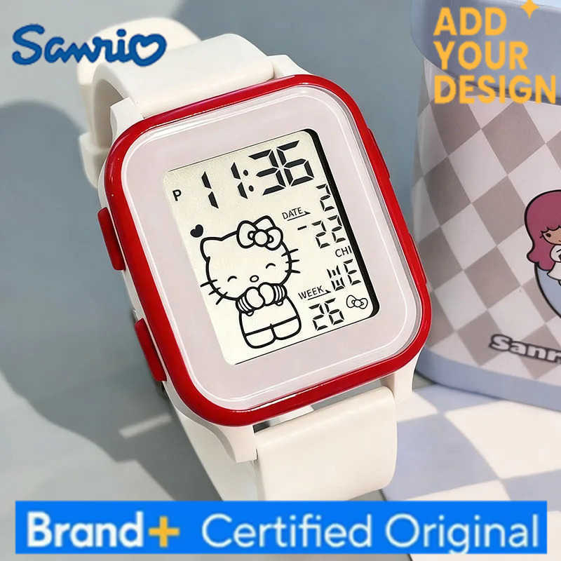 Sanrio New Miniso Watch Kawaii Hello Kitty Kuromi Student Waterproof Watch Ins Korean Cartoon Anime Friend Birthday Gift H251223