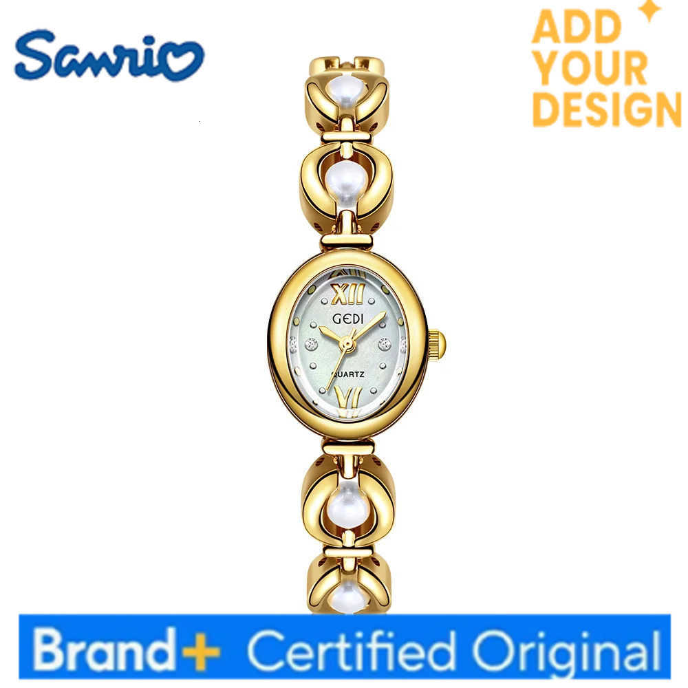 Sanrio Ladies Watch Light Luxury Brand Green pearl bead Bracelet Advanced Waterproof Women Fashion Quartz Gift H251223