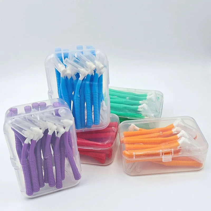 L Type Toothbrush Interdental Brush Rod Dental Floss Dental Floss Reusable Plastic Toothpick with Thread Thick Floss YAX03 251222