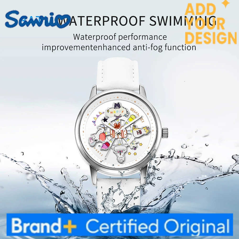 Sanrio SKMEI Cute Cartoon Cat Waterproof Watch 360 Turn Dial Quartz Movement Watches For Women Fashion Ladies Wristwatches Reloj Mujer H2512231