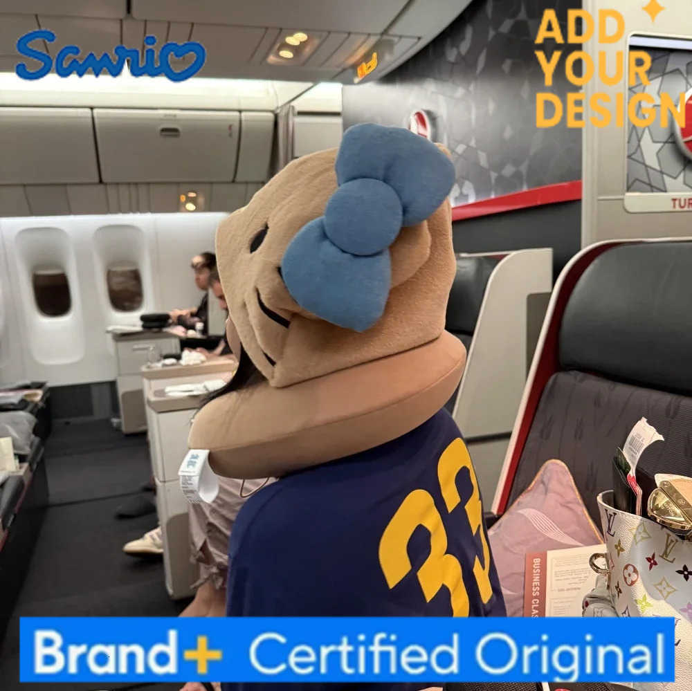 Sanrio Kitty Hooded Neck Pillow Travel Pillow For Airplane Train Car Soft Plush Sleeping Support With Adjustable Hood Gift H251223 - view 7