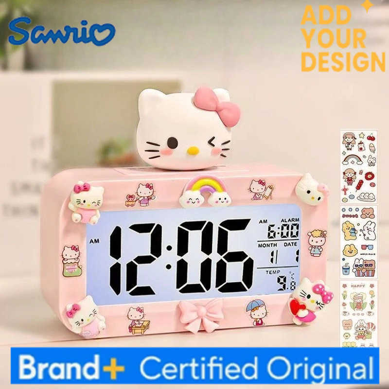 Sanrio New Hello Kitty My melody Kuromi Cinnamoroll Alarm Clock Creative High-value Cute Boys and Girls Smart Electronic Watch H251223