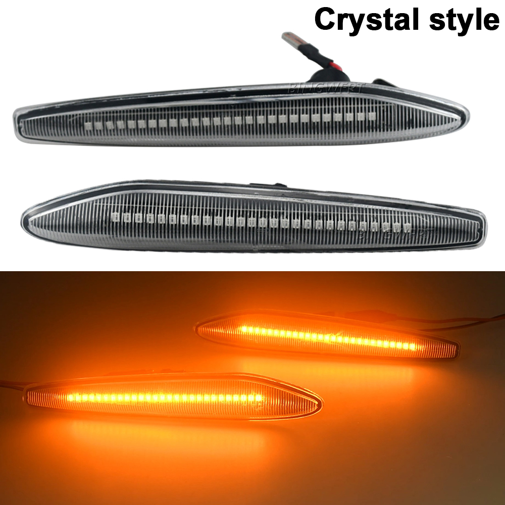 2Pcs Canbus LED Dynamic Side Marker Lights Car Turn Signal Lamps For Alfa Romeo 159 Sportwagon Brera Spider 939 OEM#60691105