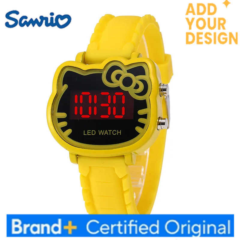 Sanrio New Hello Kitty Cute Cartoon Electronic Watch Child Primary School Students Girls Waterproof Kids Watches Women Gifts H251223