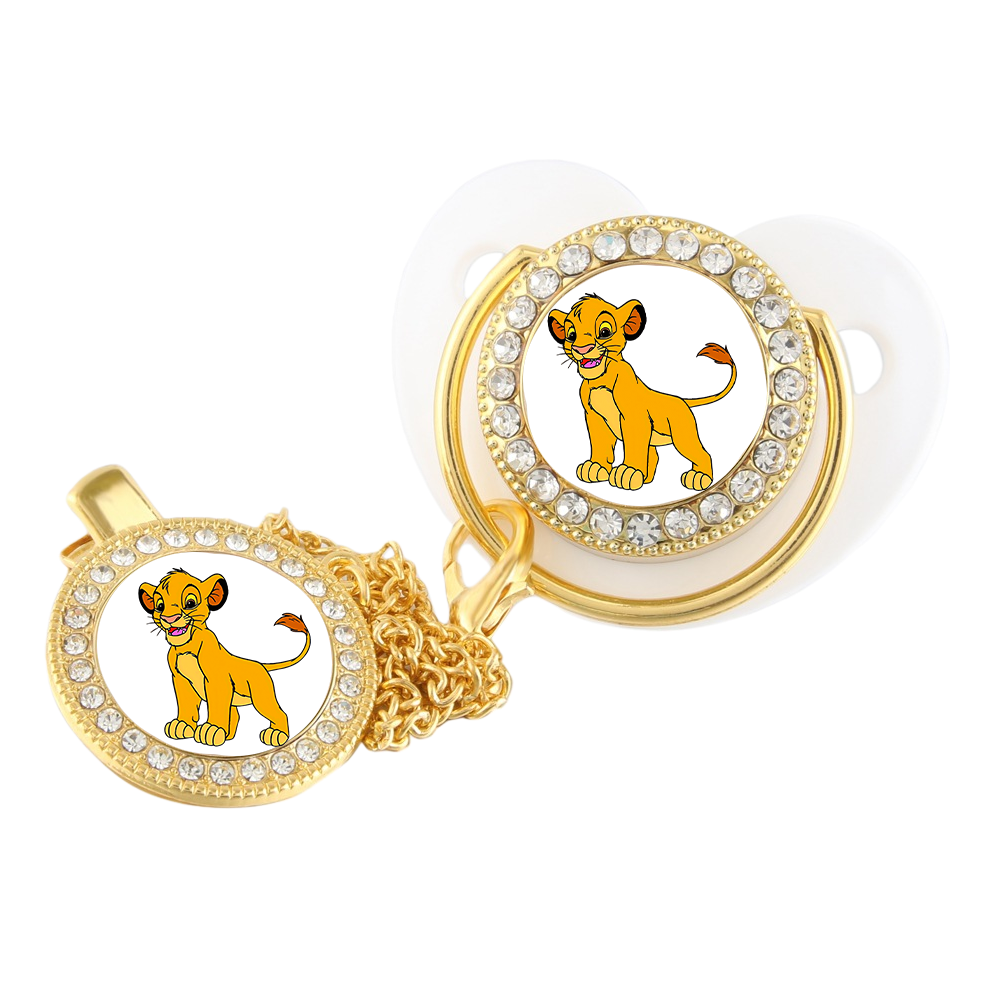 Luxurious weaning pacifier with dust cover baby nipple newborn prince and Princess baby pacifier Kawaii baby nipple gift 0 to 8M