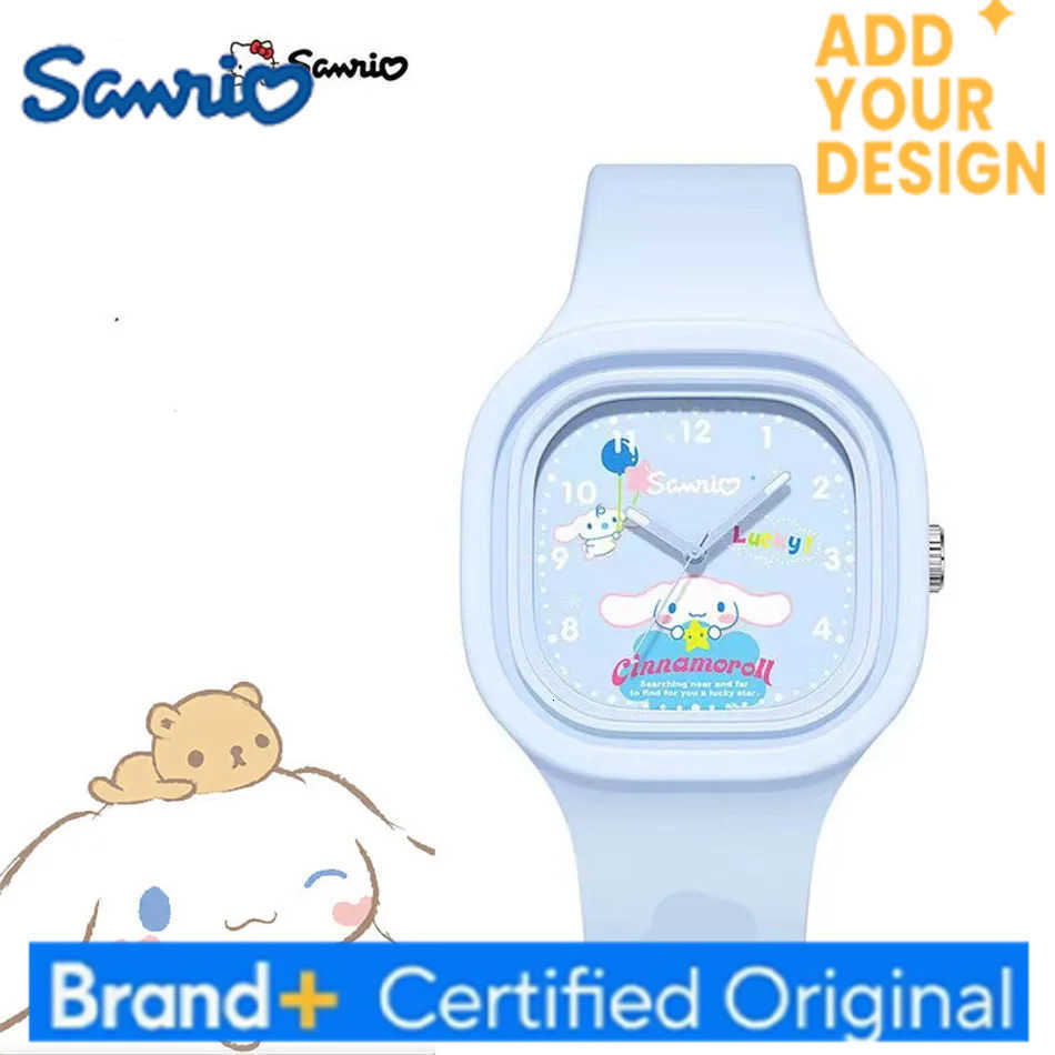 Sanrio Hello Kitty Watches Kuromi Cinnamoroll Silicone Strap Quartz Casual Cartoon Melody Watch Girl Child Birthday Gift H251223
