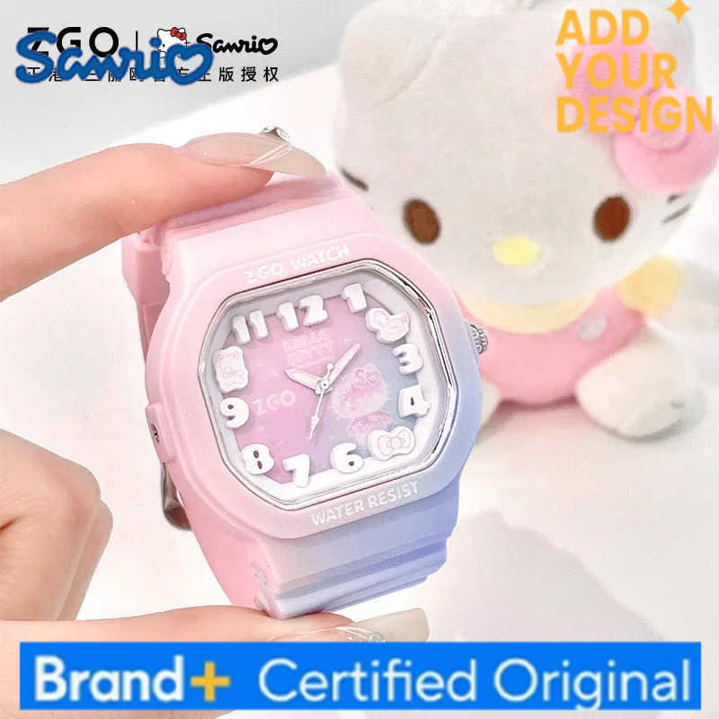 Sanrio New 50th Anniversary Hellokitty Watch For School Students Waterproof Luminous Quartz Watch Jelly Silicon Square Watch H2512231