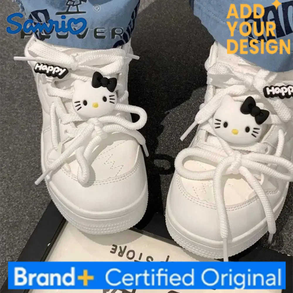 Sanrio New Sanrios Kawaii Hello Kitty Shoes Female Cartoon Anime Thick Bottom Plate Shoes Cute Girls Student Womens Casual Sneakers H251223