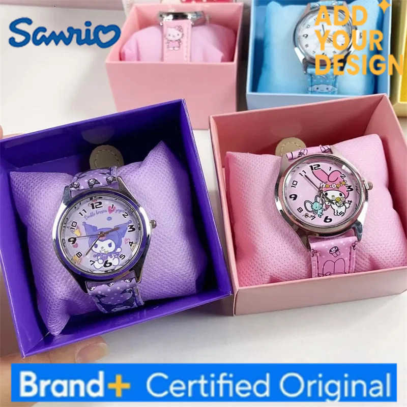 Sanrio Anime Watch Kuromi Melody Cinnamoroll Hello Kitty Quartz Watch Holiday Birthday Children Pointer Watch Birthday Gifts H251223