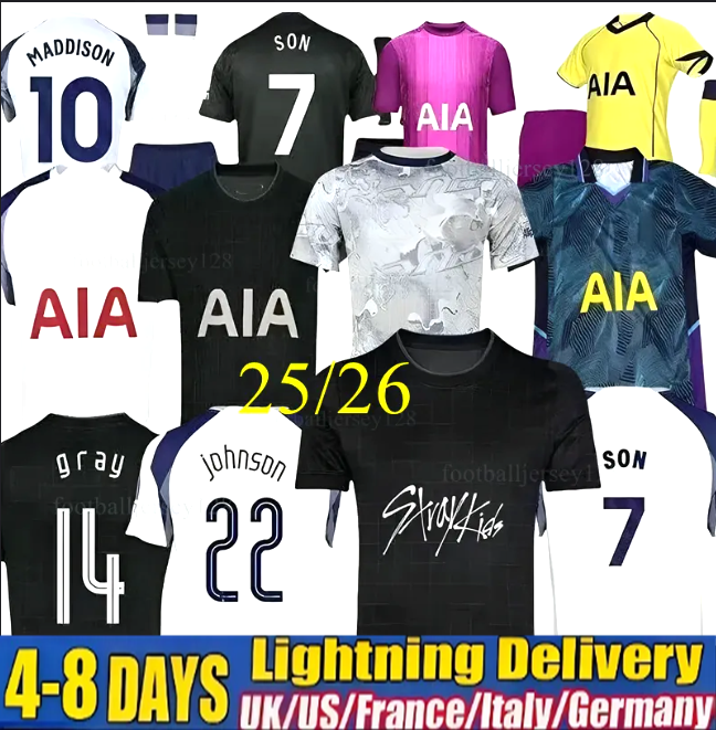 25 26 Fan version MADDISON SON WERNER Soccer Jerseys2025 2026 KULUSEVSKI 2026 VELIZ VAN DE VEN Football kits shirts Men kids goalkeeper pre match tottenham jersey
