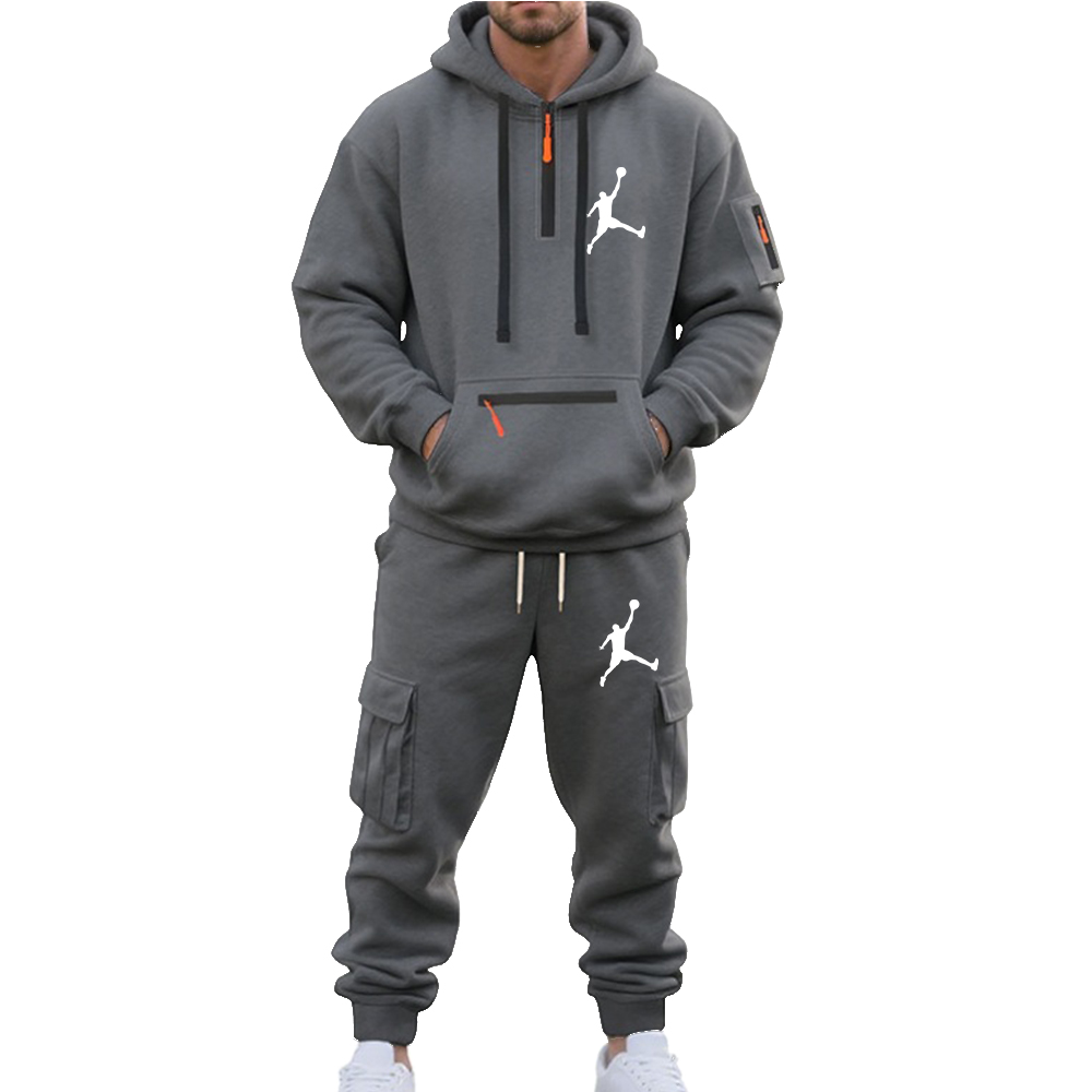 2025 New Men's Tracksuit 2 Piece Set Black Jogging Suit Men Fashion Clothing Streetwear Clothes Sweat Suits Running Clothes Plus Size M-3XL