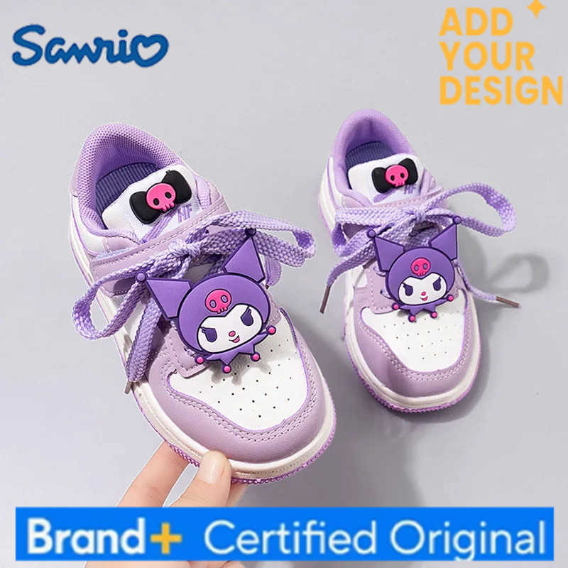 Sanrio Kuromi Childrens Casual Shoes Girls Cute Cartoon Comfortable Board Shoes Breathable Non Slip Running Shoes Sneakers H251223