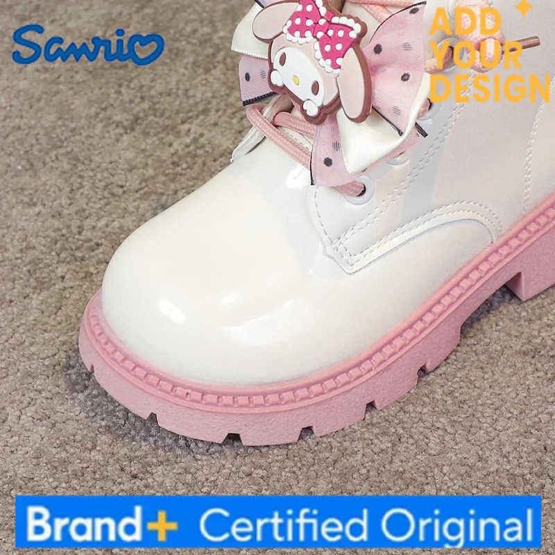 Sanrio KidsCasual Boots Ankle Boots PU Leather Cartoon My Melody Winter Shoes For Girls Anti-slip Warm Pink Black Shoes Size 26-36 H251223