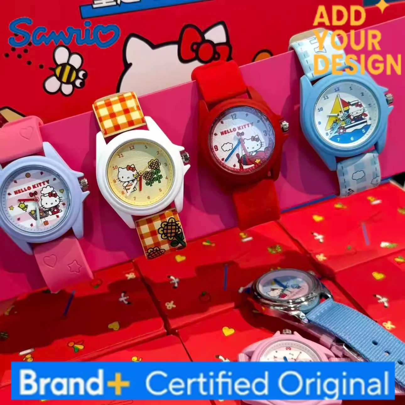 Sanrio New Genuine Hellokitty Childhood Fun Series Watch Blind Box Kt Cat Watch Mystery Box Hellokitty Anime Figure Decoration Gift Toy H251223