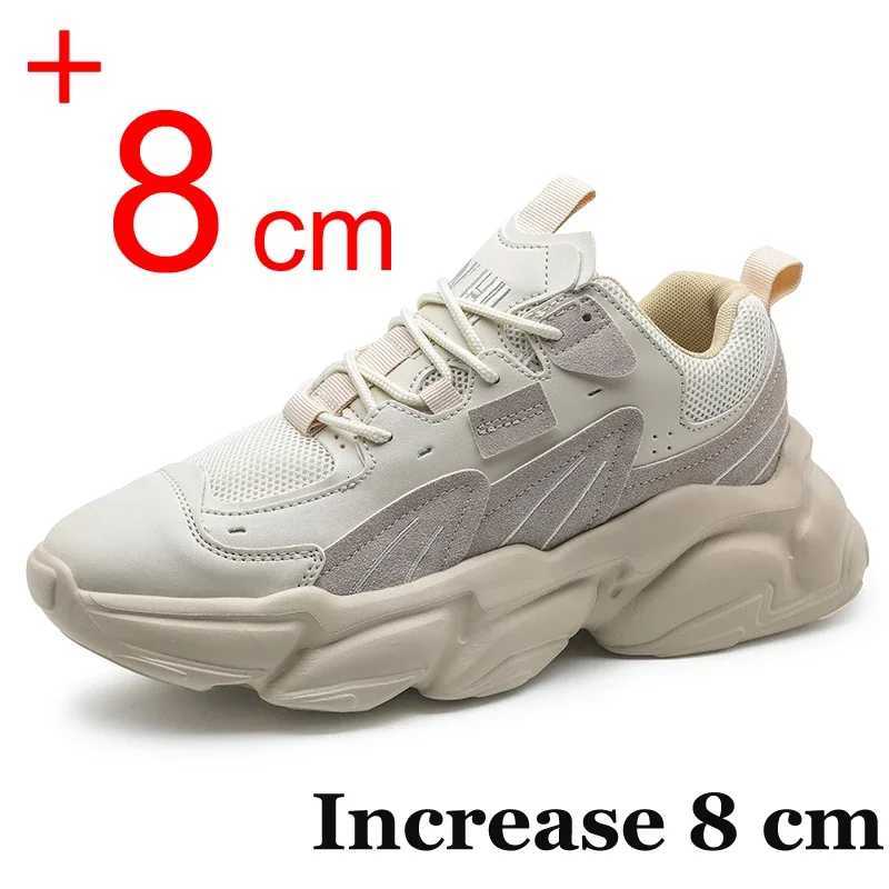 Men Sneakers Hidden Heels Elevator Shoes Plus Size 45 46 Heightening Shoes For Men Fashion Breathable 8cm 6cm Sports Taller Shoe Z251223