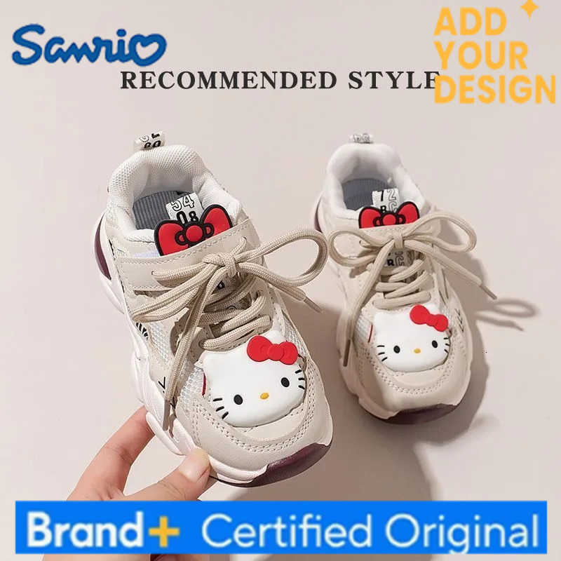 Sanrio Hello Kitty Kuromi Anime Kawaii Children Casual Shoes 2025 Spring Autumn Cute Children Sports Breathable Sneakers Gifts H251223