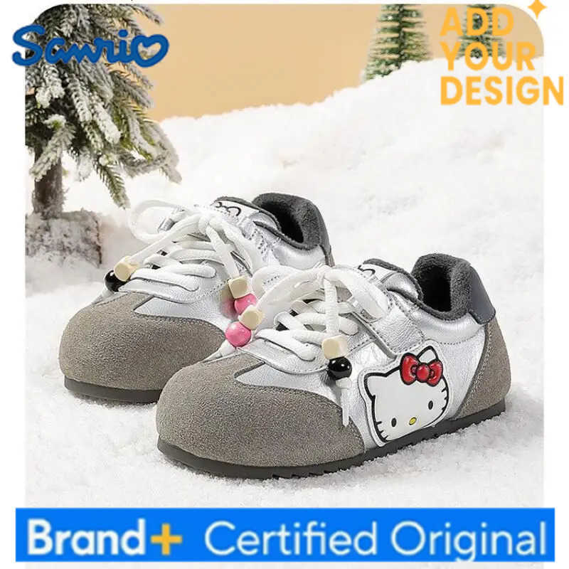 Sanrio Girl Hello Kitty Fashion Fleece-Lined Lightweight Sneakers Student Cartoon Winter Wear-Resistant Child Casual Shoes New H251223