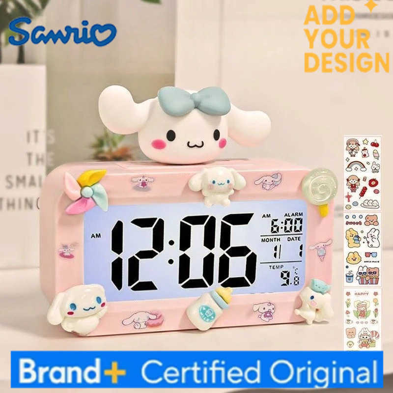 Sanrio New Hello Kitty My melody Kuromi Cinnamoroll Alarm Clock Creative High-value Cute Boys and Girls Smart Electronic Watch H251223