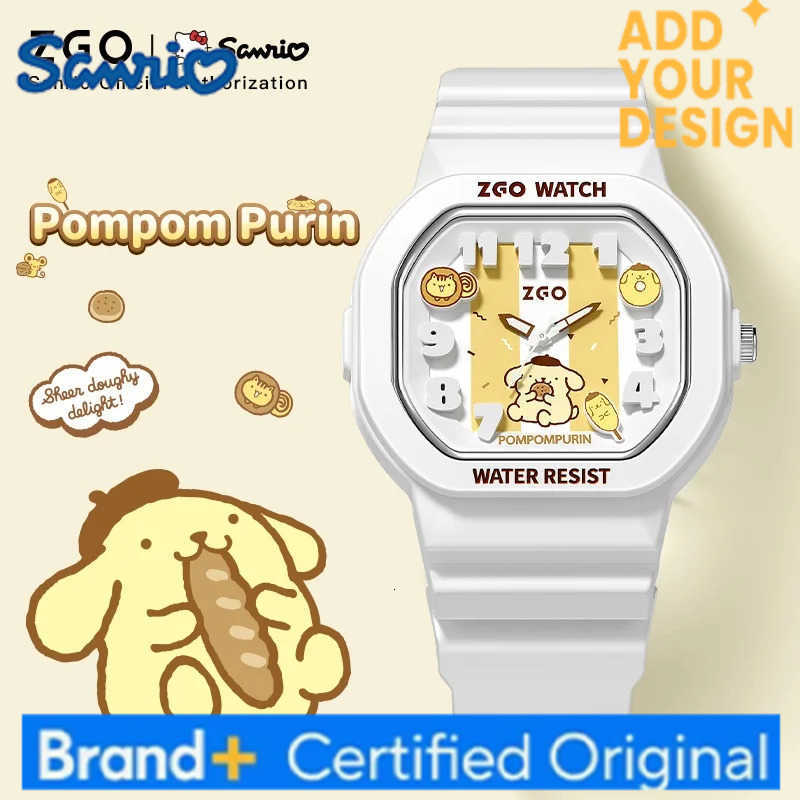 Sanrio Pompompurin Kids Watch Cute Boys Girls Quartz Watch Waterproof Sports Watch for Students Gift 357 H251223
