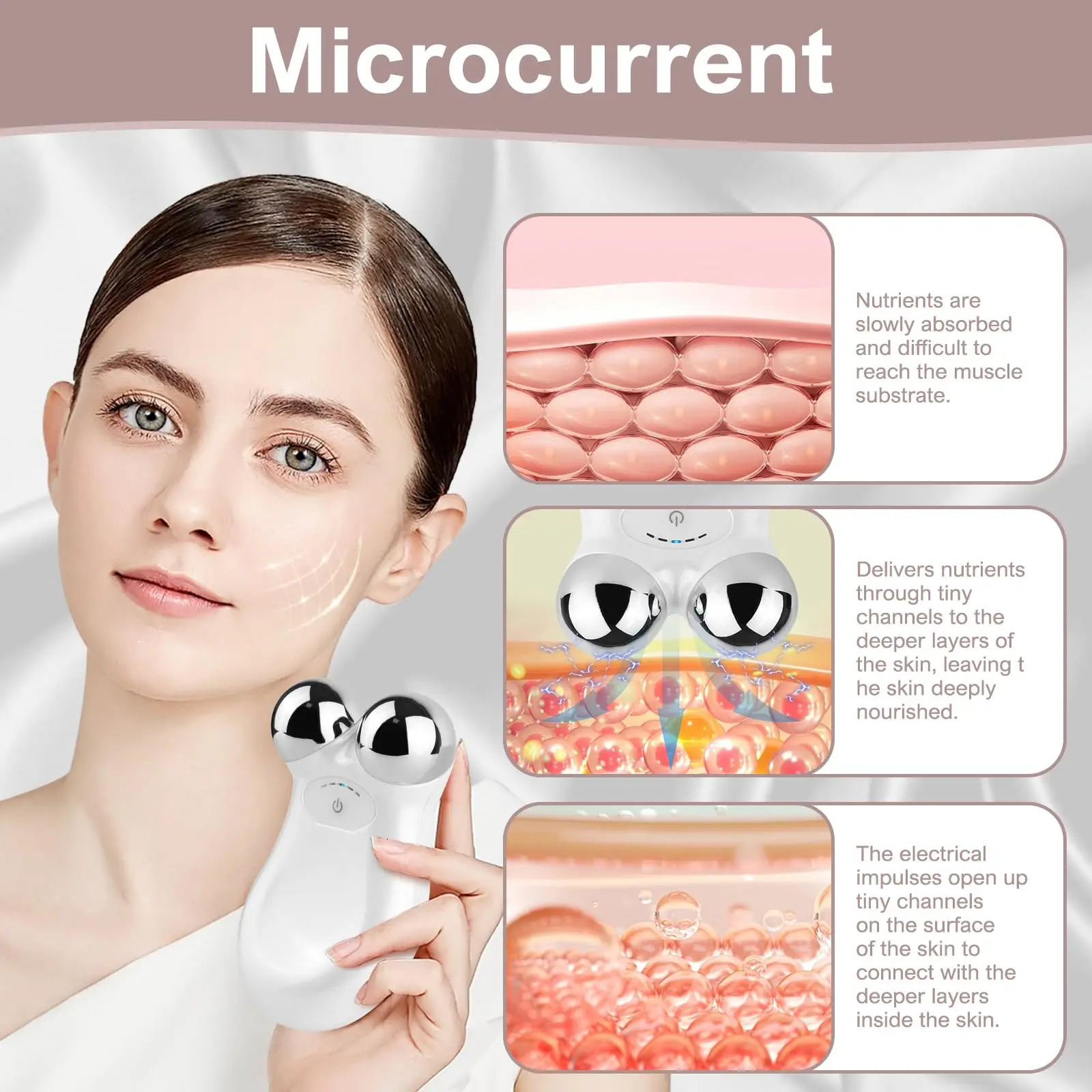 Microcurrent Facial Device - Electric Face Toning for Face Neck for Mother Companion - Handheld Skin Care Device 251211