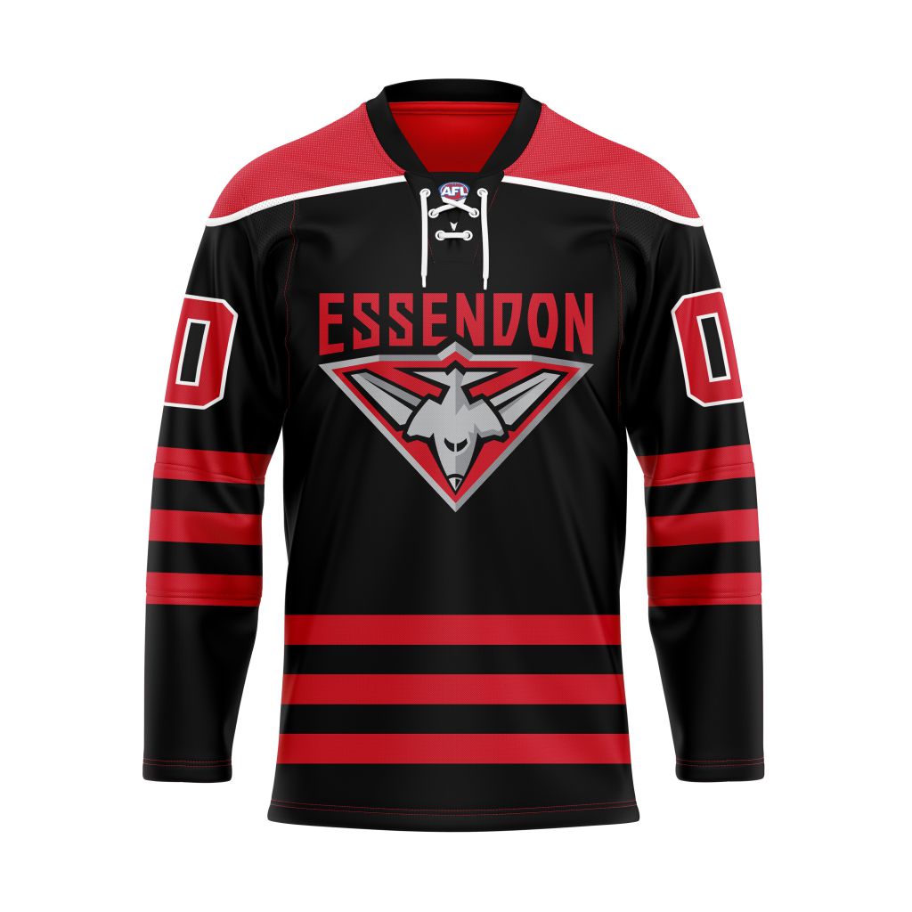 AFL Essendon Football Club Personalized Hockey Jersey All Stitched Mens Womens Youth